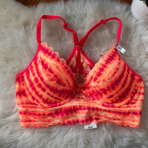 PINK Victoria's Secret Other - NWT VS Pink Orange and Pink Tie-Dye Lace Bralette